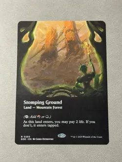 Magic the Gathering MTG #0283 Stomping Ground Borderless Edge of Eternities - Image 1
