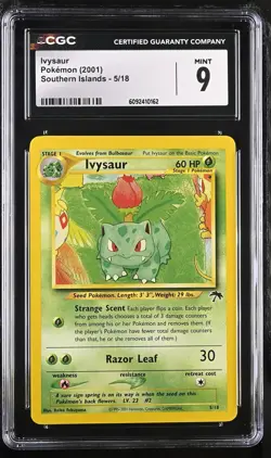 CGC 9 MINT Ivysaur 2001 Southern Islands 5/18 Pokemon Card - Image 1