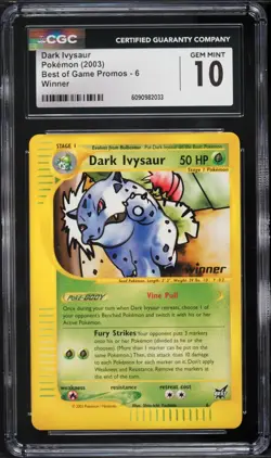 Pokemon Dark Ivysaur Best of Game Winner Promo 2003 Promo 6 CGC Gem Mint 10 - Image 1