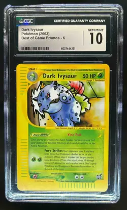 2003 Pokemon Best Of Game Dark Ivysaur #6 CGC 10 GEM MINT - Image 1