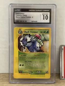 Pokemon TCG Dark Ivysaur Best of Game Promo 2003 Promo 6 CGC Gem Mint 10 - Image 3