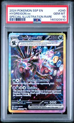 2024 POKEMON SSP EN-SURGING SPARKS SPECIAL ILLUSTRATION RARE HYDREIGON EX PSA 10 - Image 1