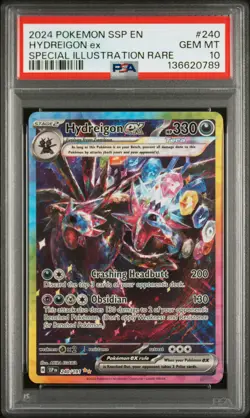 2024 POKEMON SSP EN-SURGING SPARKS SPECIAL ILLUSTRATION RARE HYDREIGON EX PSA 10 - Image 1