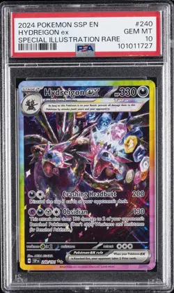 2024 POKEMON SSP EN-SURGING SPARKS SPECIAL ILLUSTRATION RARE HYDREIGON EX PSA 10 - Image 1