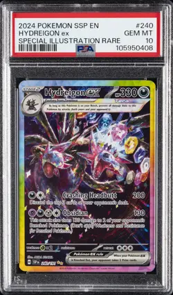 2024 POKEMON SSP EN-SURGING SPARKS SPECIAL ILLUSTRATION RARE HYDREIGON EX PSA 10 - Image 1