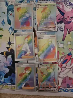 Bulk Rainbow Rare Pokemon Cards Full Art Bundle Vs Trainers Sword And Shield Era - Image 1