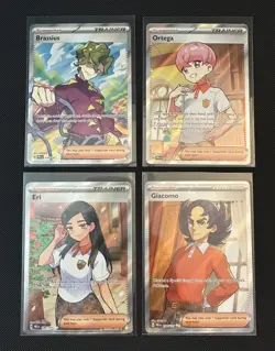 Pokemon LOT OF 4 Full Art Trainers NM Brassius, Ortega, Eri, Giacomo 636996769739 - Image 1