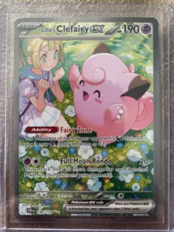 Pokemon TCG SV09: Journey Together #184/159 Lillie's Clefairy ex NM - Image 1