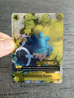 Carte One Piece Bartholomew Kuma OP09-108 UC WINNER English Card - Image 5