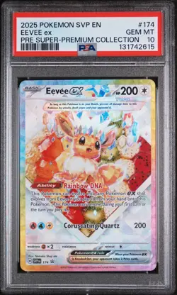 EEVEE SVP 174 PSA 10 PRISMATIC EVOLUTIONS SPC SIR PROMO POKEMON CARD ENGLISH - Image 1
