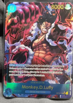 Monkey D. Luffy (Alt Art) OP11-118 SEC A Fist of Divine Speed ONE PIECE English - Image 1