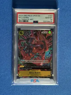 Nico Robin Emperors in the New World OP03-076 Alt Art Rare PSA 10-GEM MT - Image 1