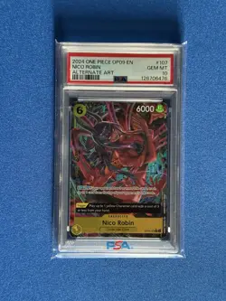 Nico Robin Emperors in the New World OP03-076 Alt Art Rare PSA 10-GEM MT - Image 2