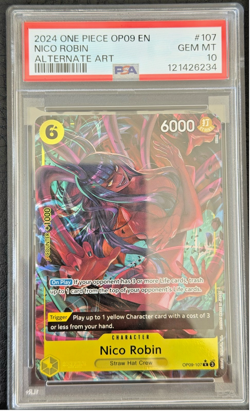 One Piece TCG Nico Robin OP09 Emperor's of a New World PSA GEM MT 10 English - Image 1