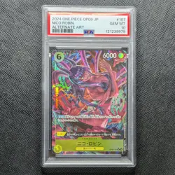 2024 One Piece JPN OP09-107 Emperors In The New World Nico Robin PSA 10 GEM MT - Image 1