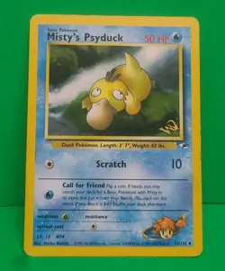 Misty's Psyduck - 54/132 - Pokemon (W) Gold Stamped Wizard World GYM Heroes - Image 1