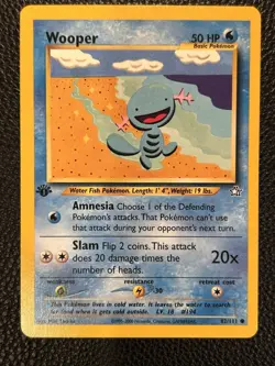 Pokemon - Neo Genesis - Wooper 82/111 - 1st Edition Condition (NM) - Image 1