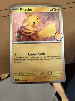 Pikachu 051 /162 Stamped 2026 Pokemon Day 30th Anniversary Promo NM WITH SWIRL - Image 3