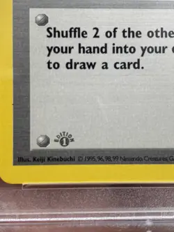 PSA 8 NM-MINT Maintenance 83/102 1st Edition Base Set Pokemon Card Grey Stamp - Image 3