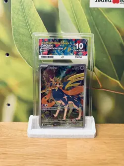 Pokemon TCG Zacian 100/094 Phantasmal Flames Illustration Rare Ace 10 GEM MINT - Image 1
