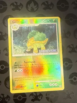 Grotle 49/130 Stamped Reverse Holo -Rare Holo Pokemon Card- Diamond Pearl - Image 1