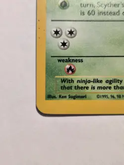 Pokemon Scyther TCG 1st Edition Holo Card 10/64 Jungle Set Rare - Image 4