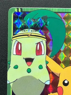 Chikorit Pikachu Pokemon Carddass Anime 13 Holo Card 2000 BANDAI Japanese Japan - Image 3