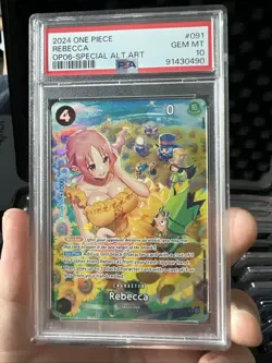 One Piece 2024 OP06-Wings of the Captain Special Alternate Art Rebecca, PSA 10 - Image 1