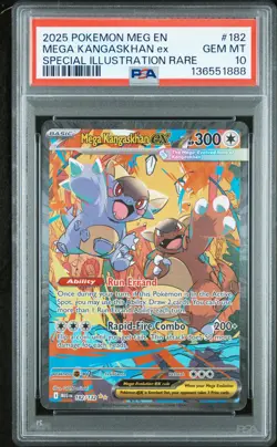 2025 POKEMON MEG EN-MEGA EVOLUTION #182 MEGA KANGASKHAN EX PSA 10 GEM 1888 - Image 1