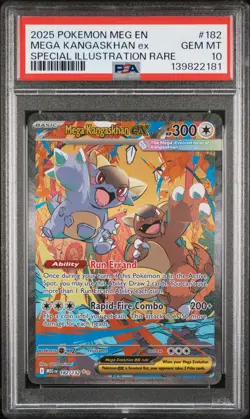 2025 POKEMON MEG EN-MEGA EVOLUTION #182 MEGA KANGASKHAN EX PSA 10 - Image 1