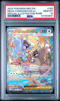 2025 POKEMON MEG EN-MEGA EVOLUTION #182 MEGA KANGASKHAN EX PSA 10 - Image 1