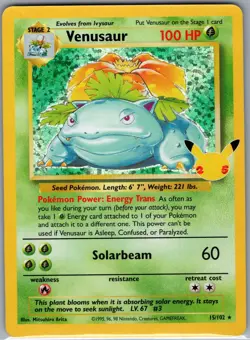 Venusaur 15/102 Holo Celebrations: Classic Collection - Pokemon Card - NM - Image 1