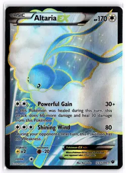 Pokemon TCG Altaria EX (Full Art) 123/124 Fates Collide Holo Ultra Rare - Image 1