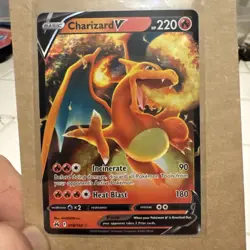Pokemon TCG Charizard v Crown Zenith Full Art Ultra Rare Holo Card 018/159 - Image 1