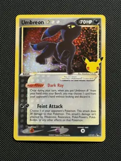 Umbreon Star 17/17 Holo Celebrations: Classic Collection - Pokemon Card - NM - Image 1