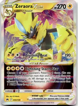 Zeraora Vstar - 055/159 - Ultra Rare - Crown Zenith - NM/M - Pokemon Card - Image 1