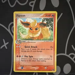 Flareon Holo Rare POP Series 3 002/017 70 HP Stage 1 Fire Type Pokemon TCG Card - Image 1