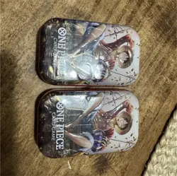 Bandai One Piece Card Game Tin Pack SV01/2 Lot of 2 Monkey D. Luffy 2022 - Image 1
