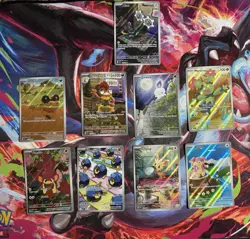 Pokemon Black Bolt & White Flare Illustration Rare Lot (9 cards) IR Art Cards NM - Image 1