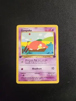 1st Edition Slowpoke 67/82 - Team Rocket - Pokemon Card - Near Mint (NM) - Image 1