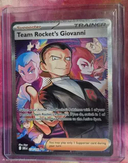 Pokemon TCG Team Rocket's Giovanni 238/182 Destined Rivals Holo SIR Card NM - Image 1