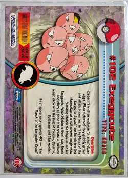 EXEGGCUTE #102 Pokemon Card TCG FOIL Topps TV Animation - Image 2