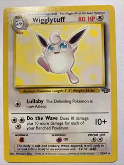 WIGGLYTUFF Pokemon TCG Trading Card - RARE - 32/64 Jungle - Image 1
