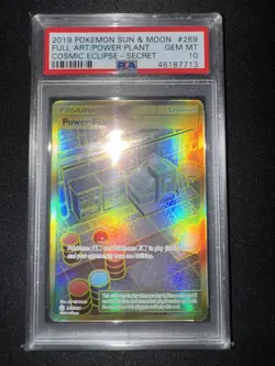 Power Plant 269/236 Cosmic Eclipse Secret Rare 2019 Pokemon Sun & Moon PSA 10 - Image 1