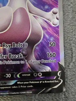 Pokemon Card TCG - Mewtwo V SWSH229 Black Star Promo Sword & Shield Promos NM - Image 5