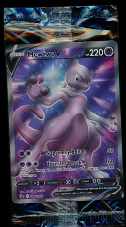 Mewtwo V SWSH229 Pokemon TCG Sword & Shield Promo SEALED Ultra Rare Holo Card NM - Image 1