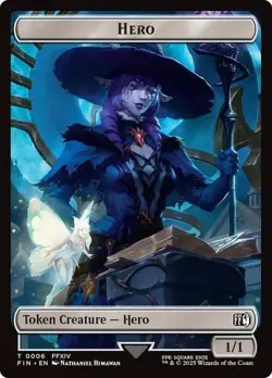 4x Hero/Wizard Token, Final Fantasy Tokens, MTG, 2 pack, Magic the Gathering - Image 2