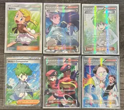 6 Pokemon FULL ART Trainer Ultra Rare Cards Invest Lot Bulk Collection Bonnie+ - Image 1