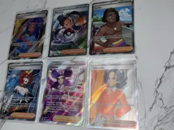 Pokemon Full Art Trainer Lot Raifort Nemona Surfer Mela Fantina Giacomo NM - Image 5