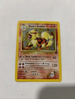 Pokemon Blaine's Arcanine Holo Rare Gym Challenge 1/132 ~ Light Play - Image 1